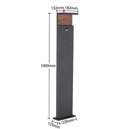 Lucande Lignus LED kelio šviestuvas, judesio detektorius