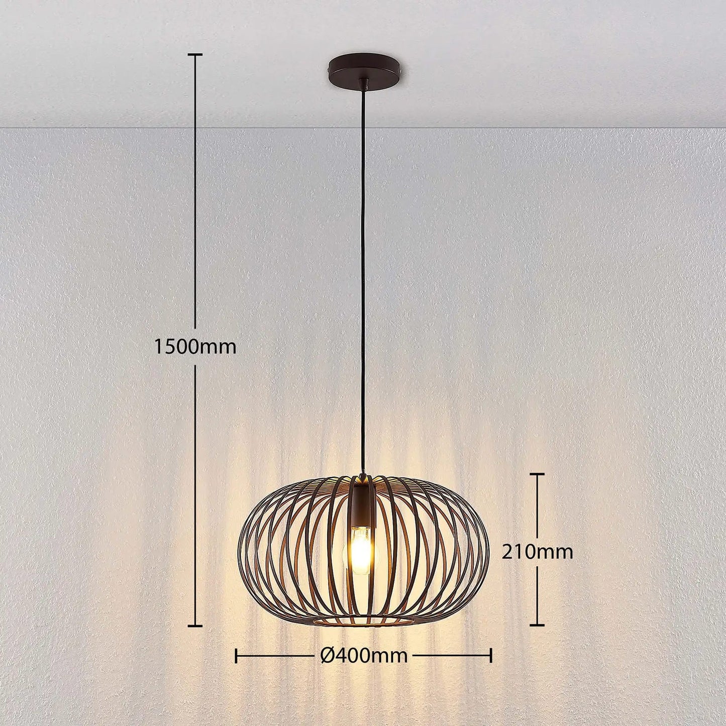 Lindby Nahele pakabinamas šviestuvas narvelio formos