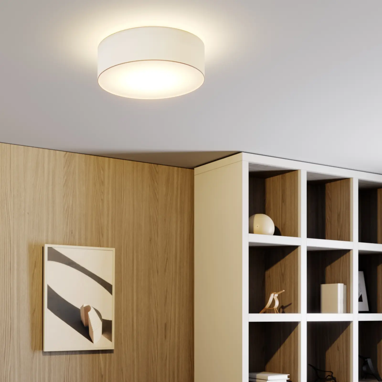 Lindby Finnek RGB LED lubinis šviestuvas, medžiaginis atspalvis