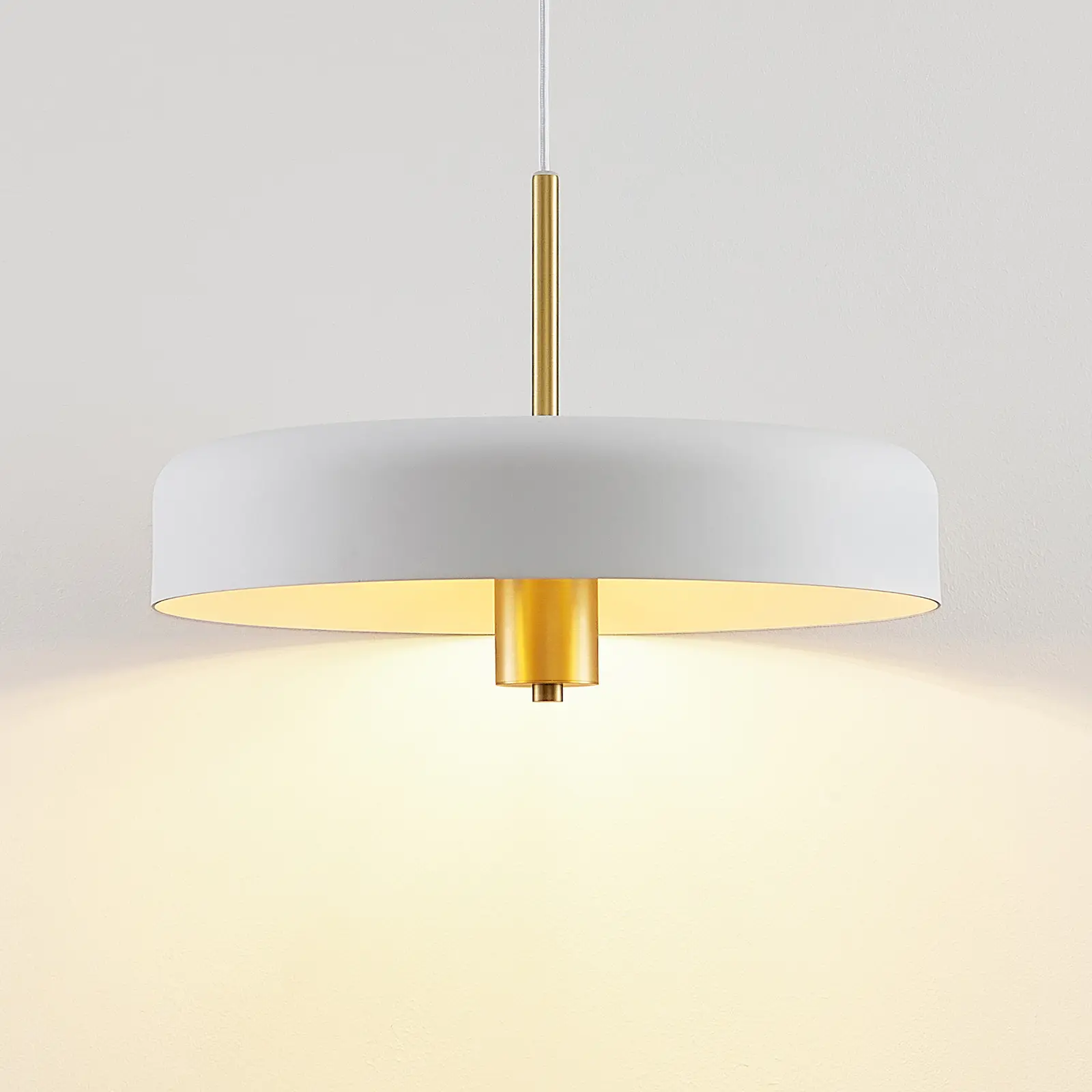 Lucande Filoreta pakabinamas šviestuvas, 45 cm, baltas