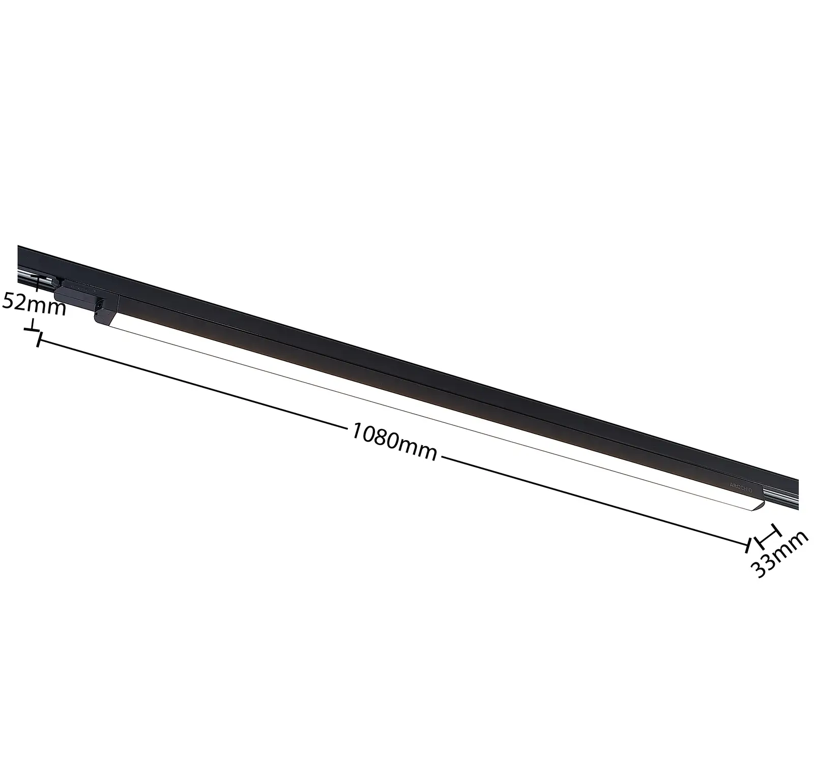 Arcchio Harlow LED lempa juoda 109cm 3000K