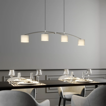 Lucande Juljana pakabinamas šviestuvas, 4 lempučių, stiklo gaubtai