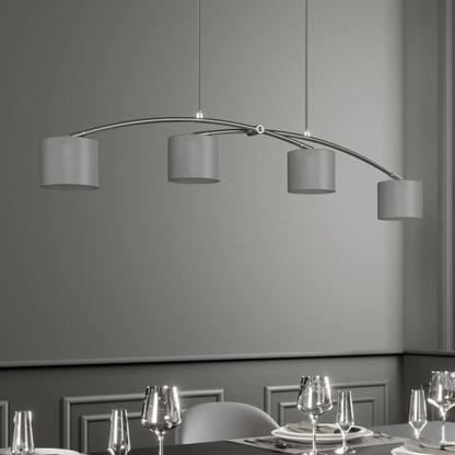 Lucande Juljana pakabinamas šviestuvas, 4 lempučių, stiklo gaubtai