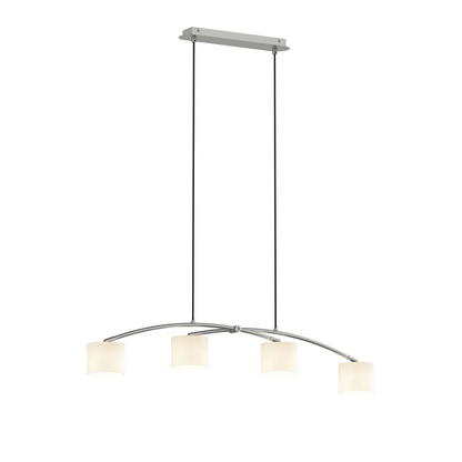 Lucande Juljana pakabinamas šviestuvas, 4 lempučių, stiklo gaubtai