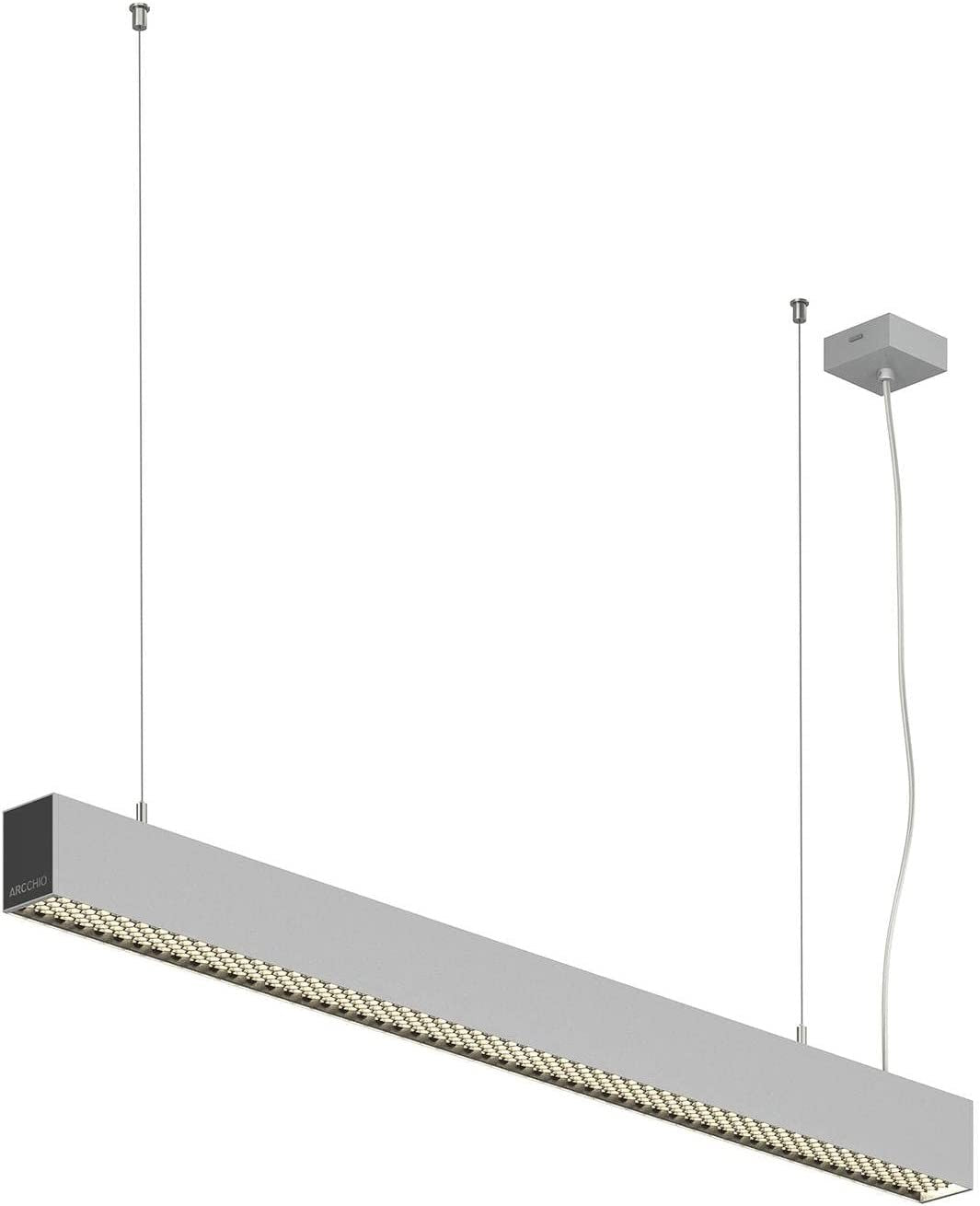 Archio Thores LED biuro pakabinamas šviestuvas, 113 cm sidabrinis