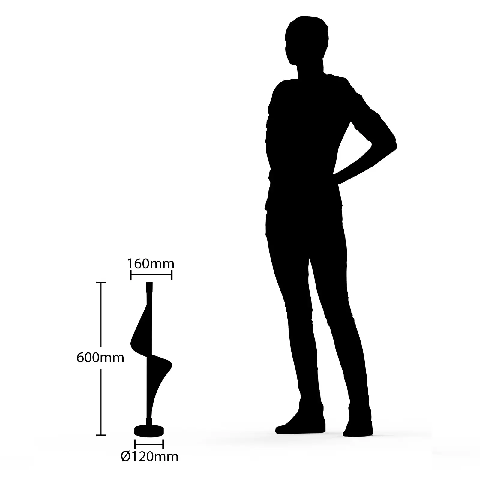 Lucande Edano susuktos formos LED stalinis šviestuvas