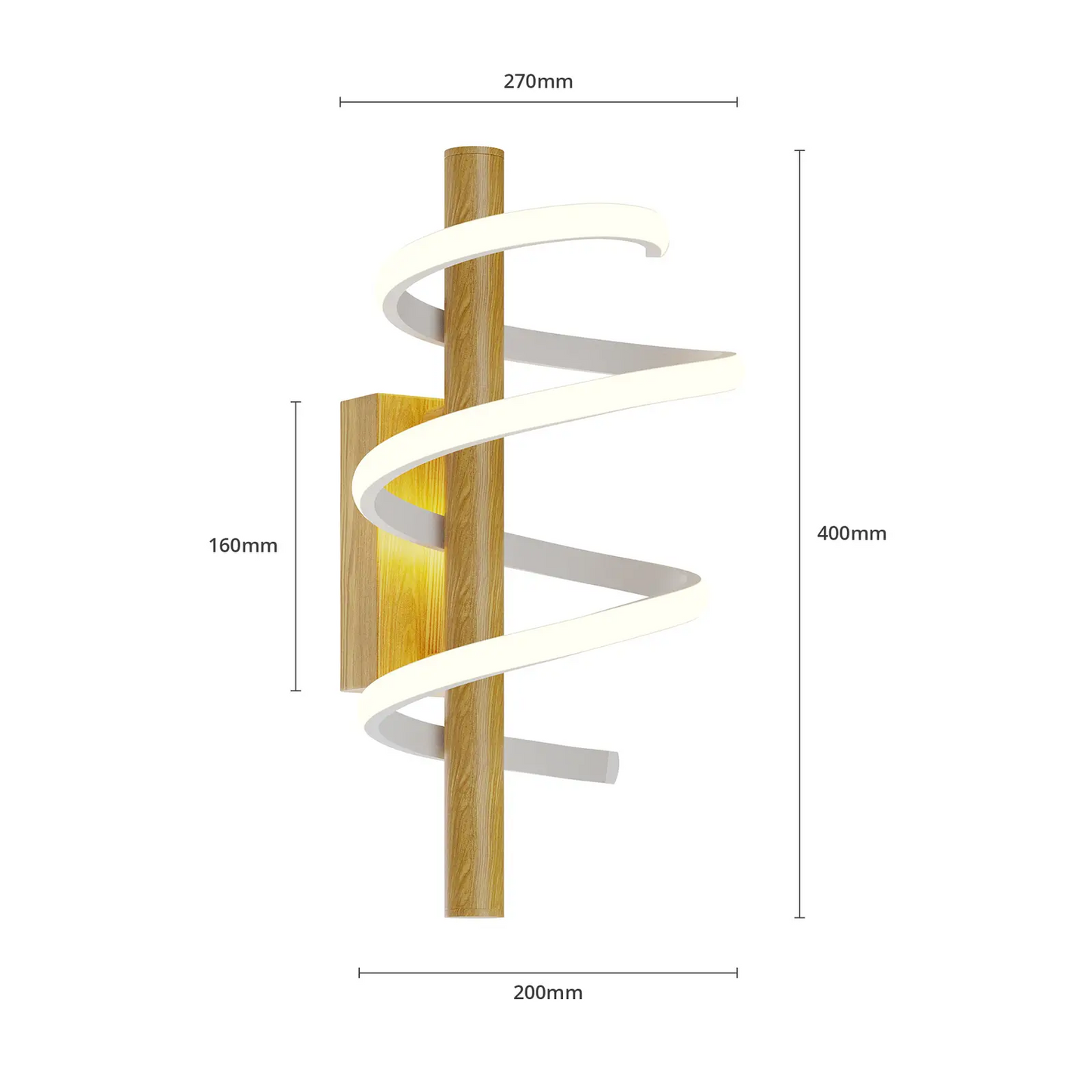 Lucande Milora LED lubinis šviestuvas 40 cm, ąžuolas