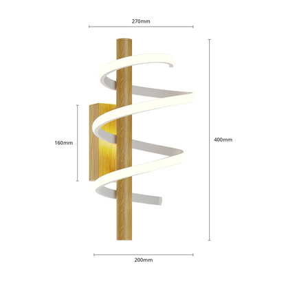 Lucande Milora LED lubinis šviestuvas 40 cm, ąžuolas