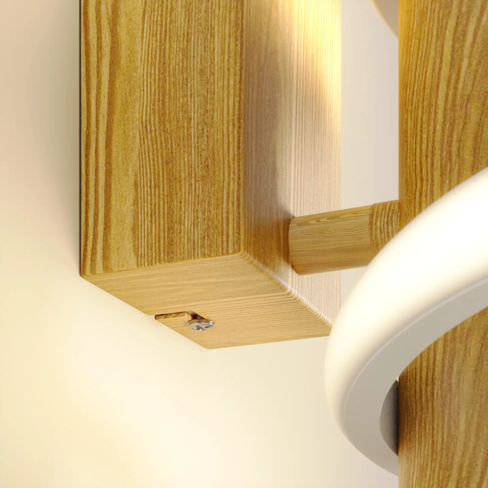 Lucande Milora LED lubinis šviestuvas 40 cm, ąžuolas