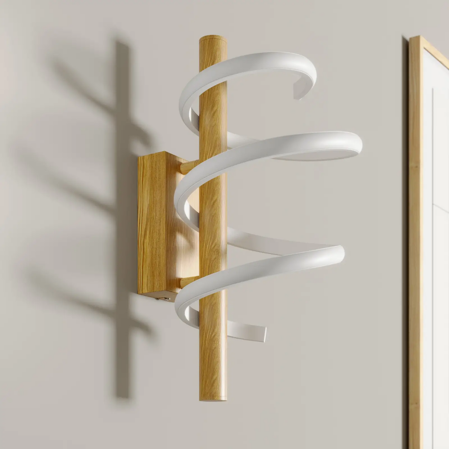 Lucande Milora LED lubinis šviestuvas 40 cm, ąžuolas