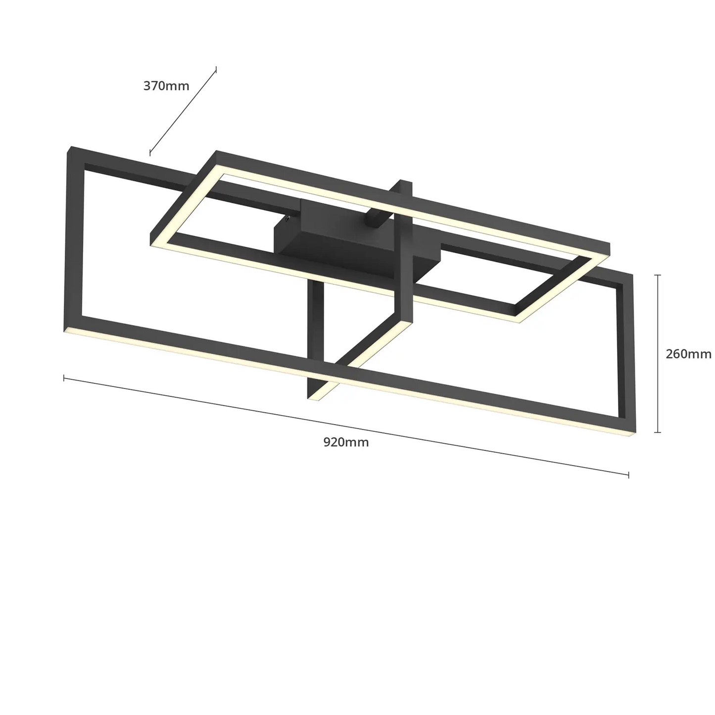Lucande Hylda lubinis šviestuvas 92cm, perjungiamas 3 etapais
