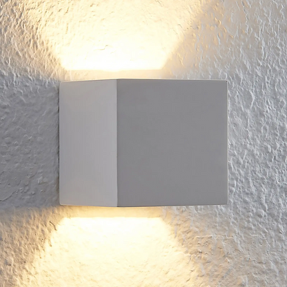 Lindby Quaso LED sieninis šviestuvas balto gipso