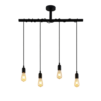 Lindby Kravos pakabinamas šviestuvas 4 šviečia juodos spalvos