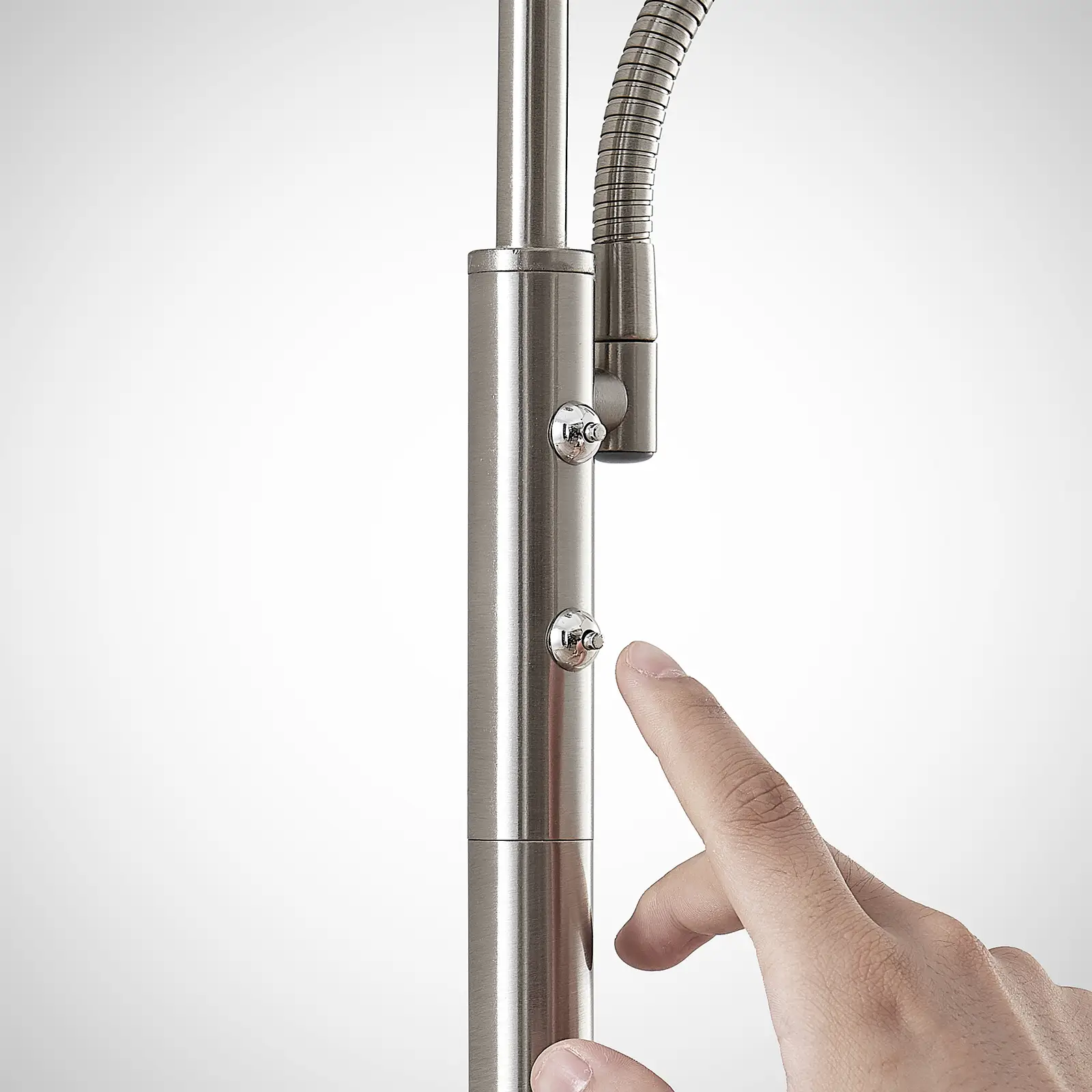 Lindby Sumani LED toršeras, kvadratinis, nikelis