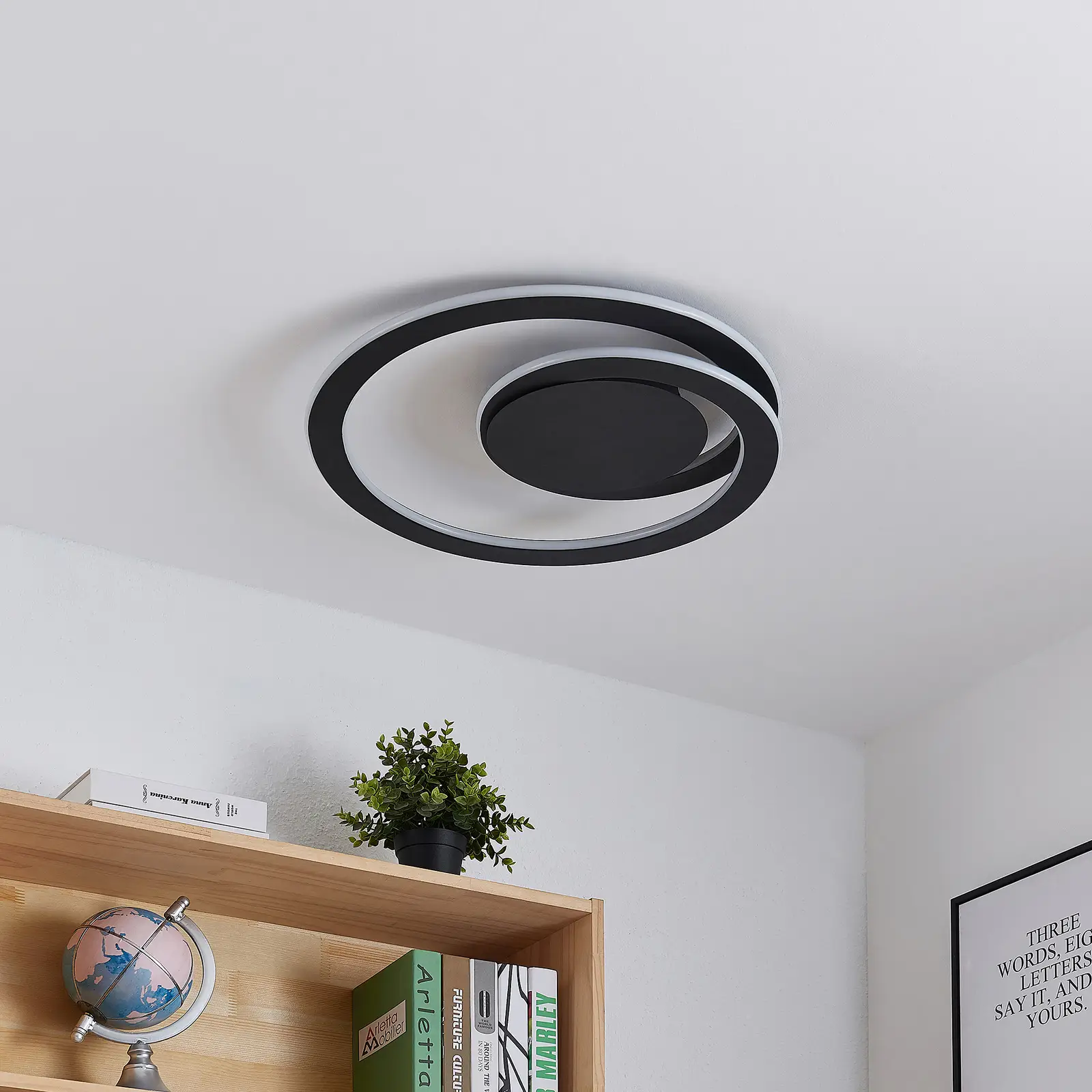 Lindby Favio LED lubinis šviestuvas, reguliuojamas, Ø 52 cm