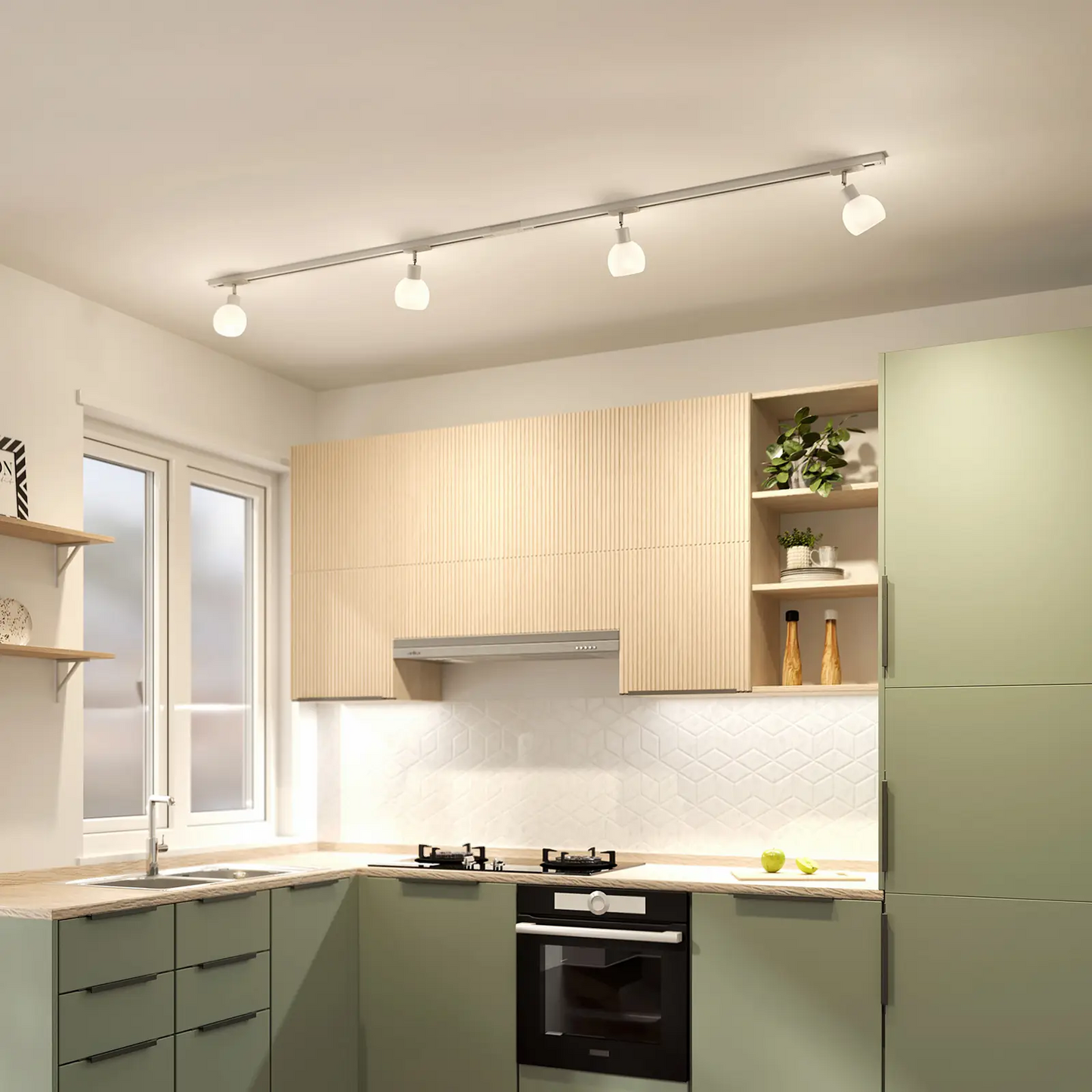 Lindby Jeanit 1 fazių LED takelis, baltas