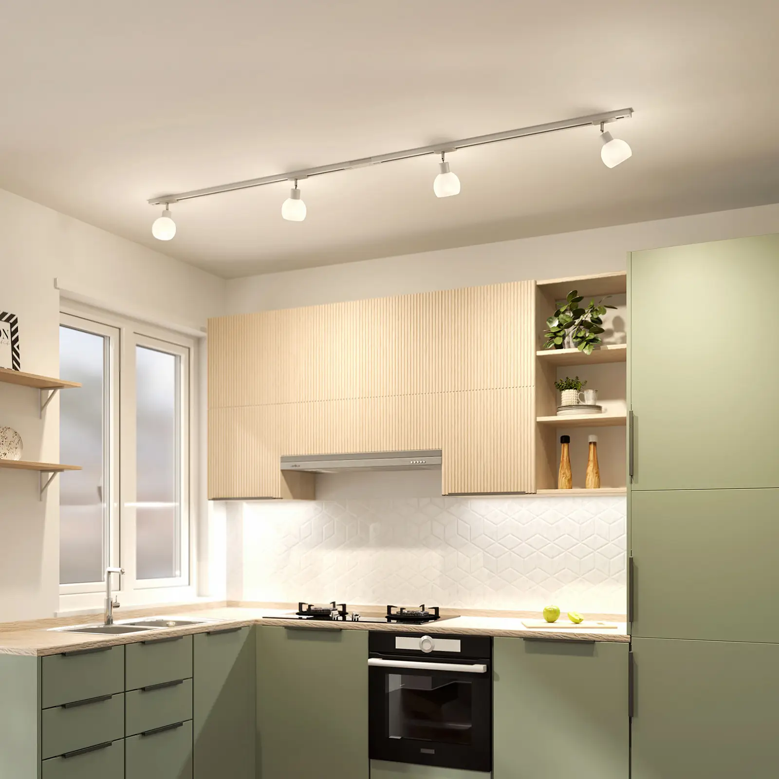 Lindby Jeanit 1 fazių LED takelis, baltas