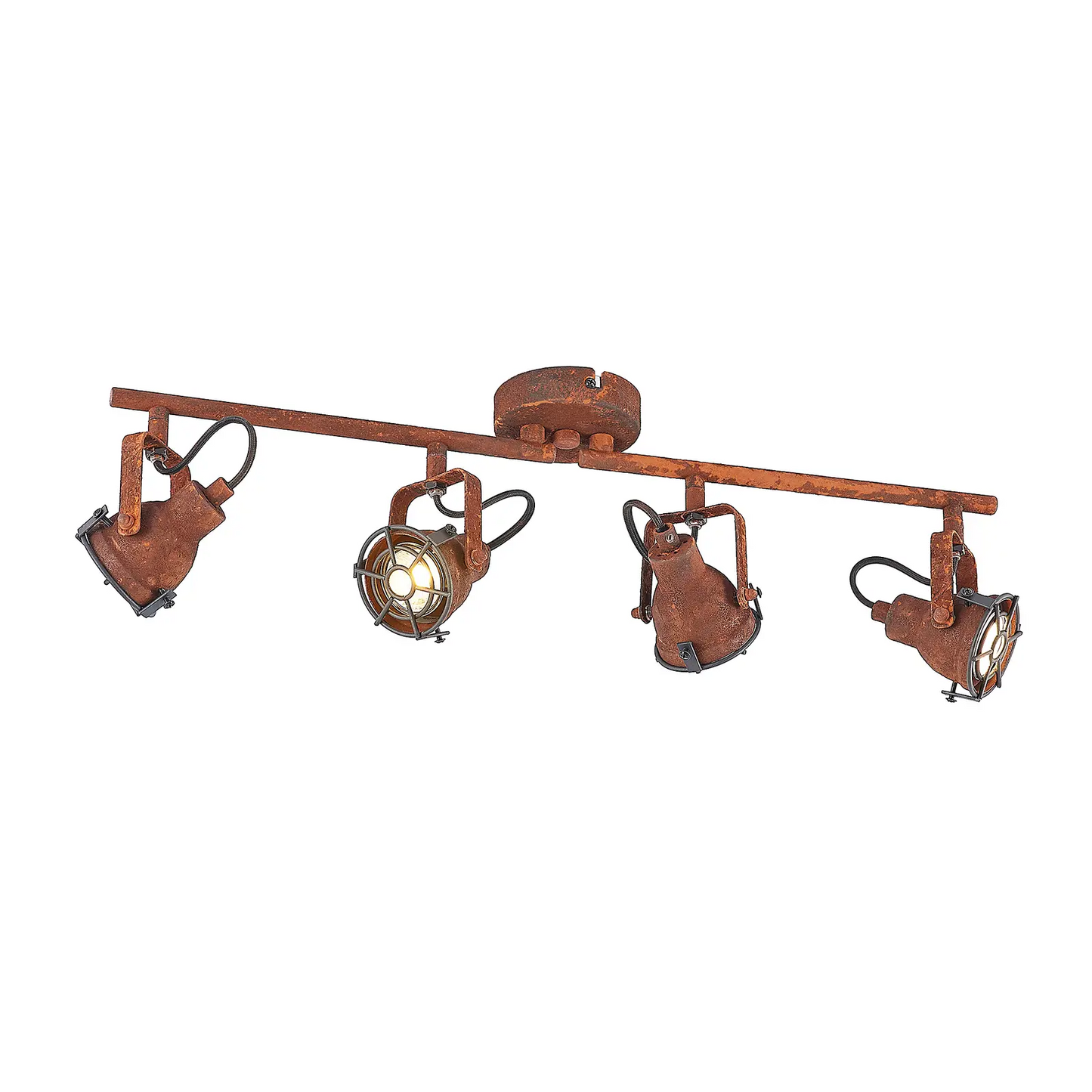 Rūdžių išvaizda Lindby Scabra lubų vieta, keturi žibintai