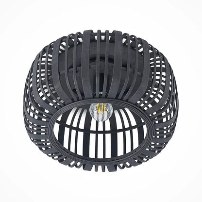 Lindby Canyana lubinis šviestuvas pagamintas iš rotango, juodas