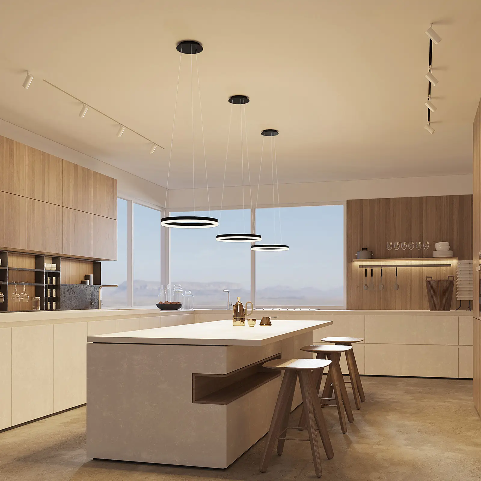 Archchio Albiona LED pakabinamas šviestuvas, 1 žiedas, 40 cm