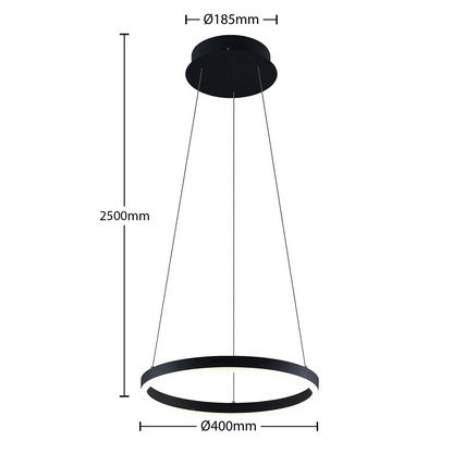 Archchio Albiona LED pakabinamas šviestuvas, 1 žiedas, 40 cm