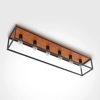 Lindby Miravi lubinis šviestuvas, medinis, šešių šviesos šaltinių