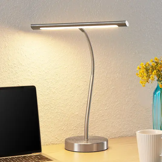 Lindby Nikali LED stalinė lempa, nikelis