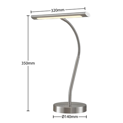 Lindby Nikali LED stalinė lempa, nikelis